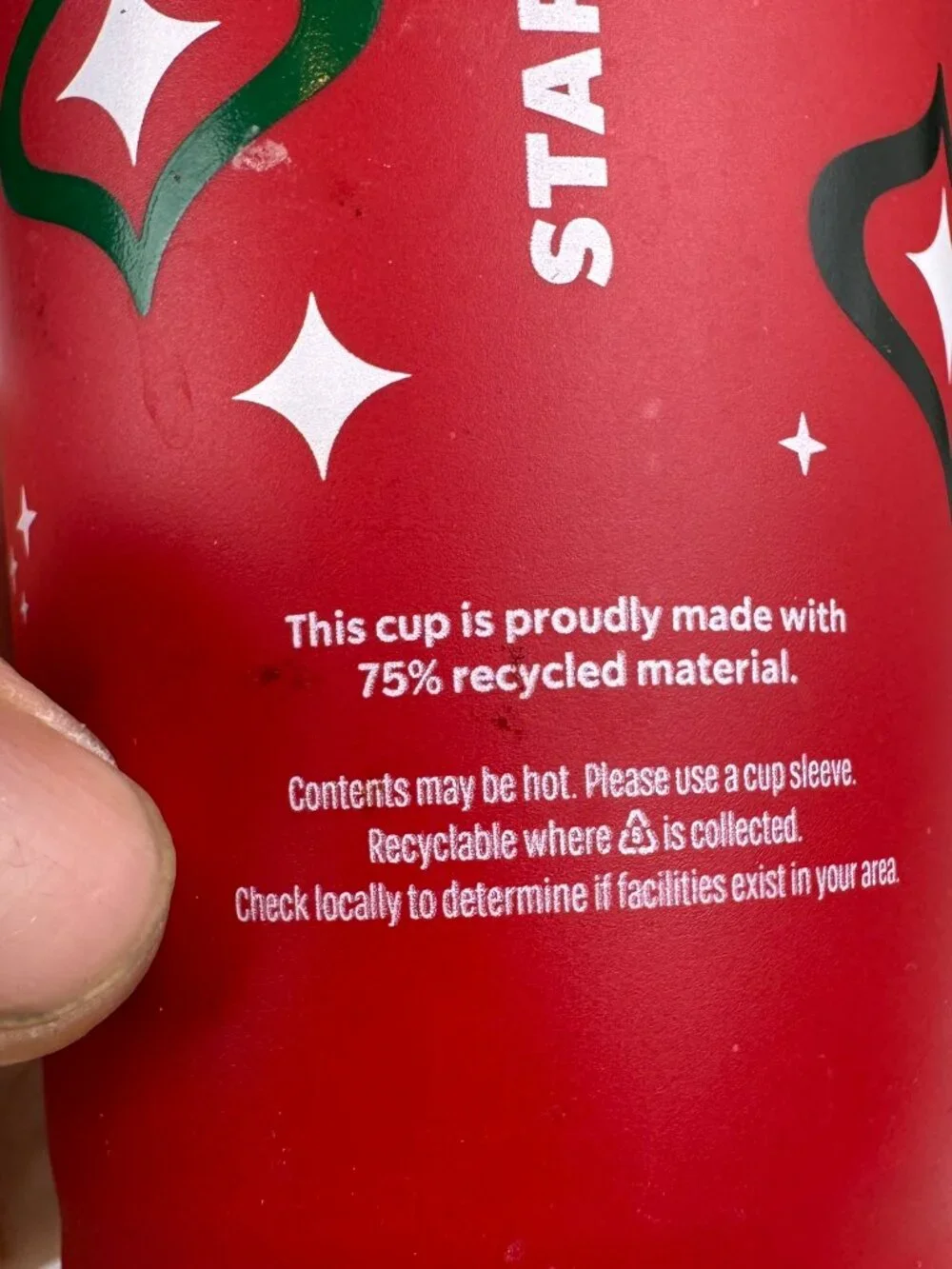 Starbucks Holiday Red Festive Ornament Reusable Plastic Cold Cup 16 fl oz 473 ML